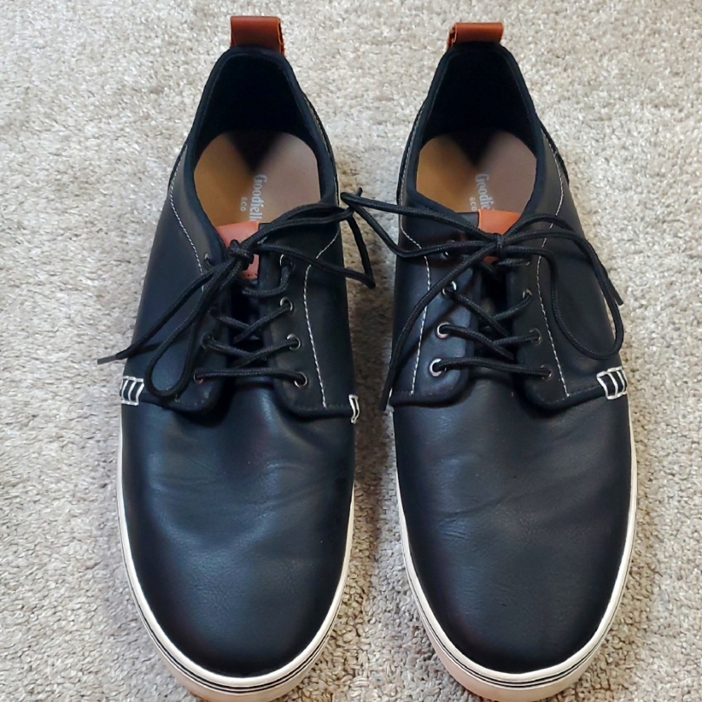 Goodfellow & Co Black Leather Oxfords with Tan Accents. Size 11.5